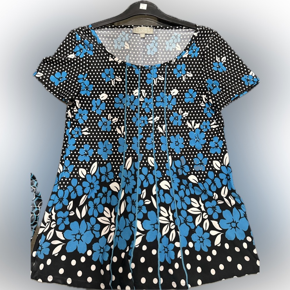 Laura Petite Top mixed pattern